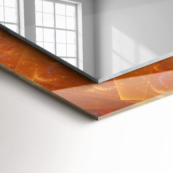 Design fali tükör Színes fraktál spirál