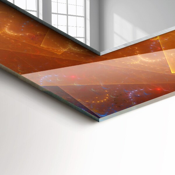 Design fali tükör Színes fraktál spirál