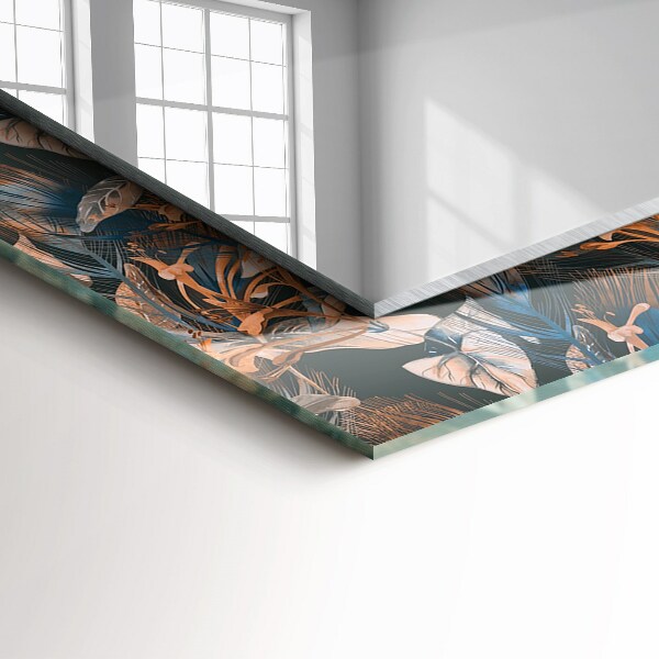 Díszes tükör Virágok és levelek