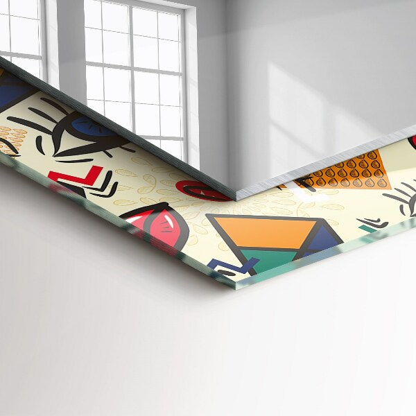 Tükör nyomtatott kerettel Szem- és szájformák