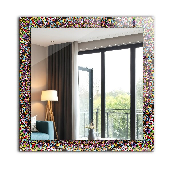 Díszes tükör Színes mandala