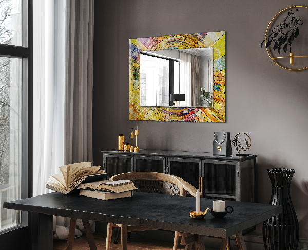 Tükör dekoráció Absztrakt színes mozaik