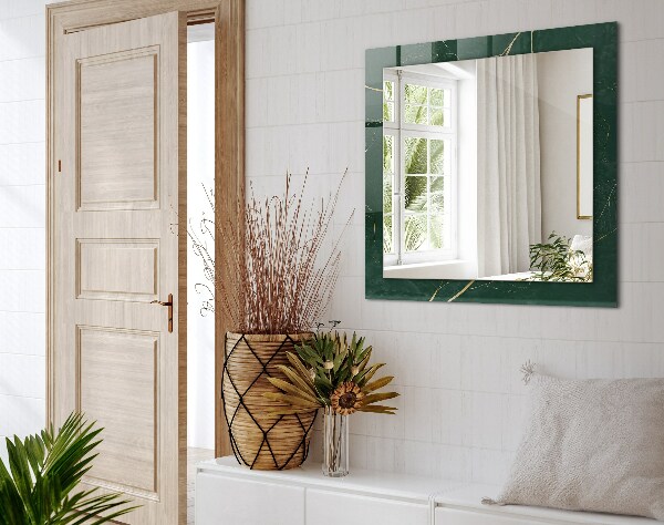 Tükör díszítéssel Zöld és aranyszínű levelek