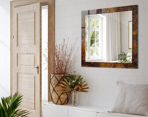 Díszes tükör Rozsdás fémfelület