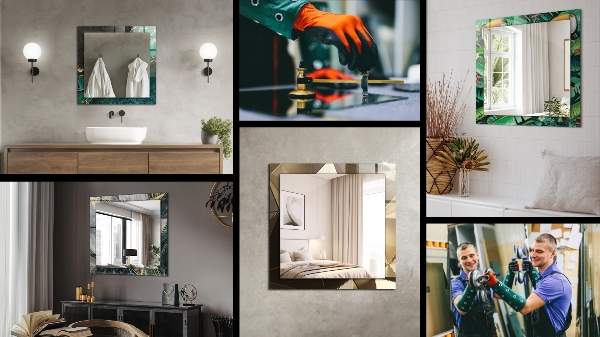 Design tükör Absztrakt művészet aranyban