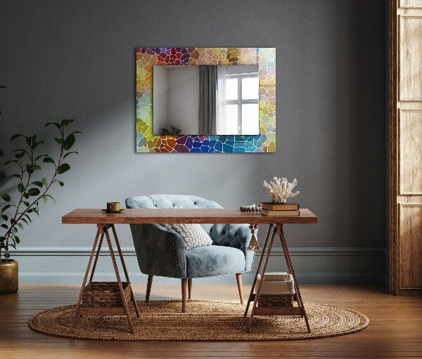Design tükör Virágok és levelek