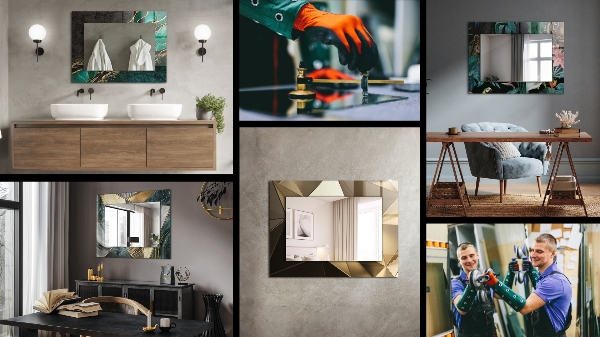 Design fali tükör Geometrikus motívum