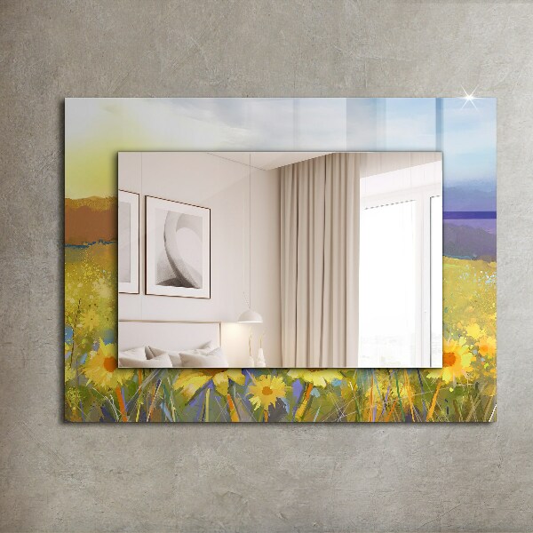 Tükör keret nyomtatással Rozsdás fém