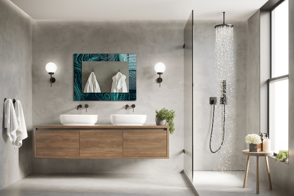 Dekor tükör Texturált kő