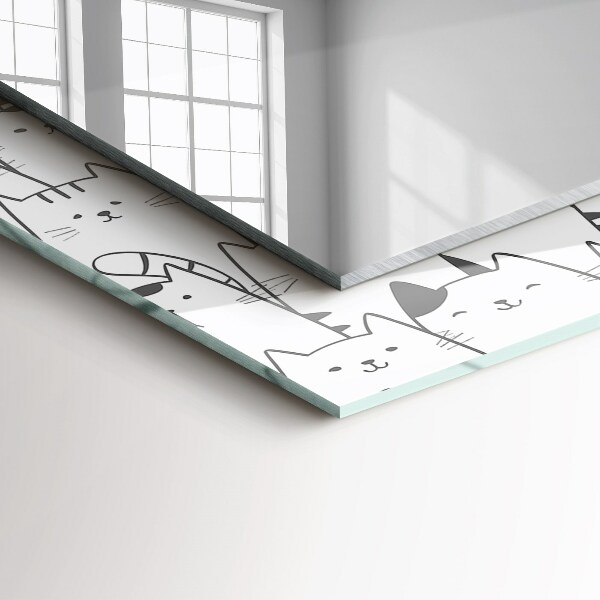 Tükör keret nyomtatással Tukan dzsungel levelek