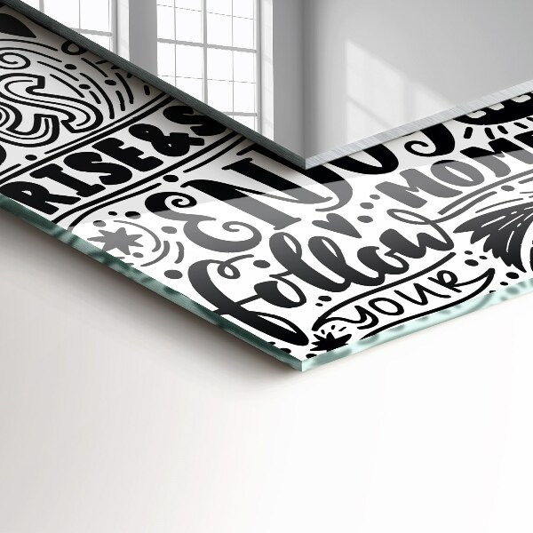 Tükör fali dísz Átlós vonalak fán