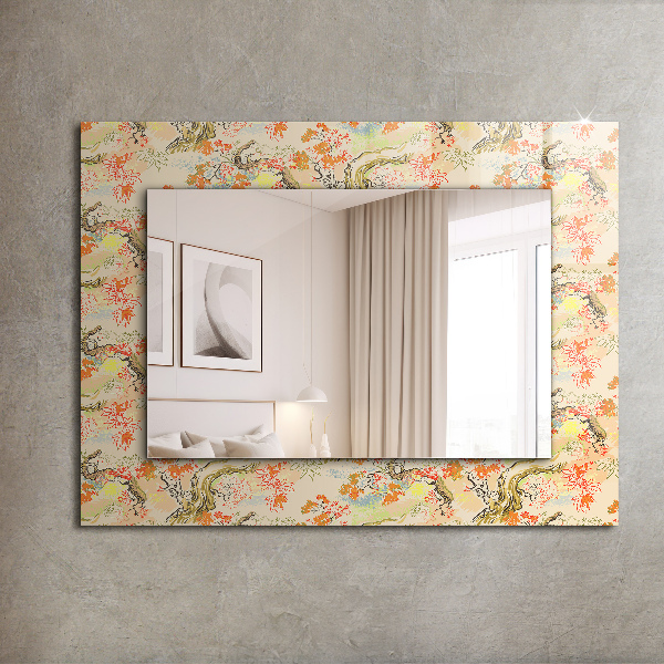 Design tükör Fekete-fehér geometriai minta