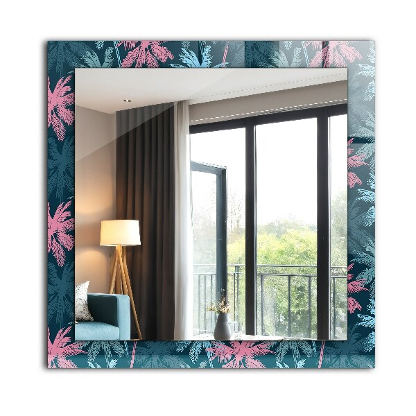 Díszes tükör Texturált fa tábla