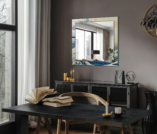 Tükör fali dísz Absztrakt gyanta márvány