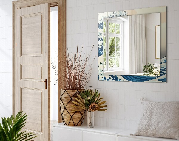 Tükör fali dísz Absztrakt gyanta márvány