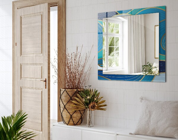 Tükör nyomtatott kerettel Húsvéti tojás fehér levelek