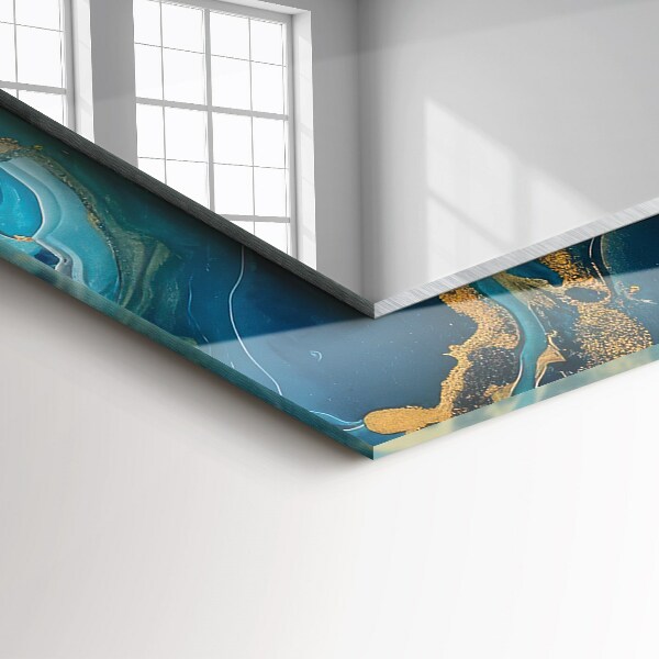 Tükör nyomtatott kerettel Astratta rojtok márványból