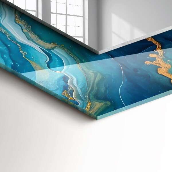 Tükör nyomtatott kerettel Astratta rojtok márványból