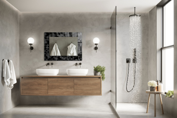 Tükör keret nyomtatással Háromszögletű törpék és tücskök