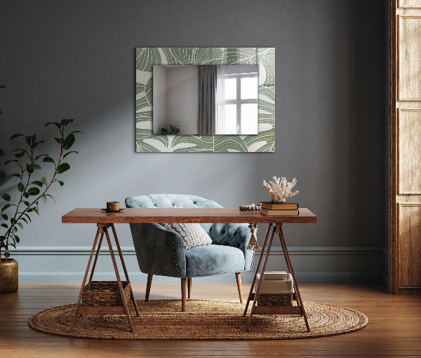 Tükör nyomtatott kerettel Monstera köd