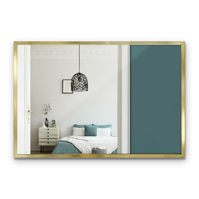 Arany keretes téglalap alakú fali tükör 60x40 cm