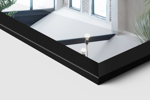 Nagy álló tükör fekete 14x61 in