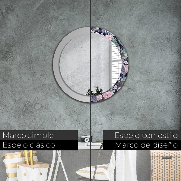 Kerek díszes tükör Gémek madarak