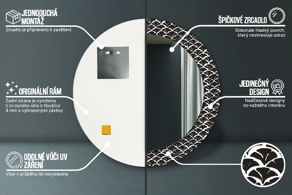 Kerek díszes tükör Keleti mérlegek