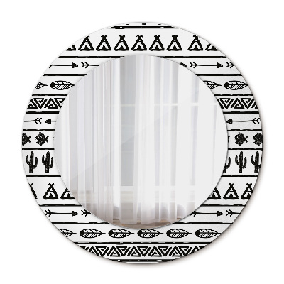 Kerek dísztükör Boho minimalista