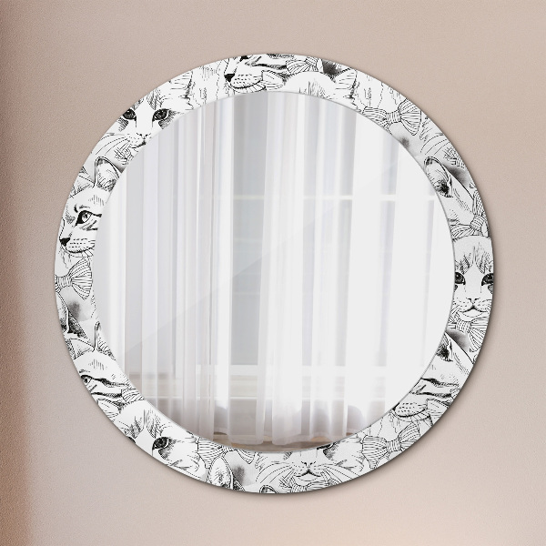 Kerek díszes tükör Háziállatok macskák