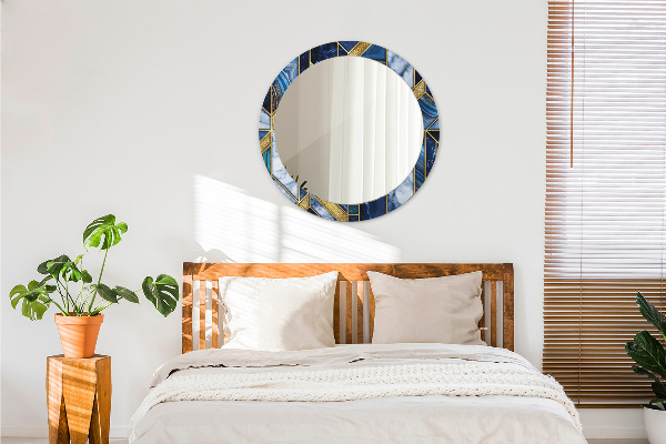 Kerek tükör fali dísz Modern márvány