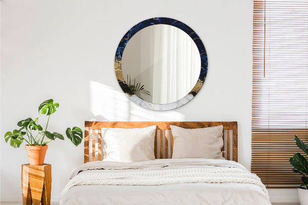 Kerek dísztükör Kék márvány