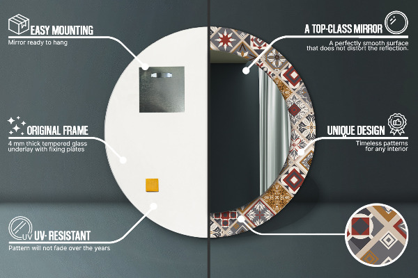 Kerek díszes tükör Török minta