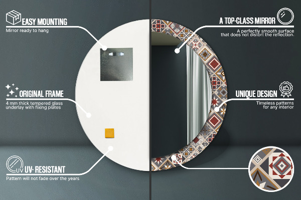 Kerek díszes tükör Török minta