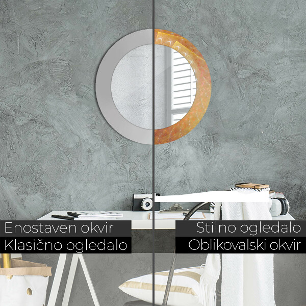 Kerek dísztükör Spirális absztrakció