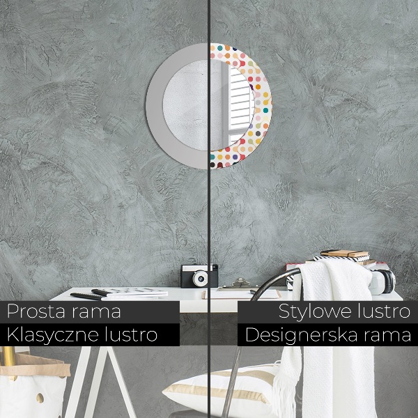 Kerek tükör keret nyomtatással Zökkenőmentes többszínű