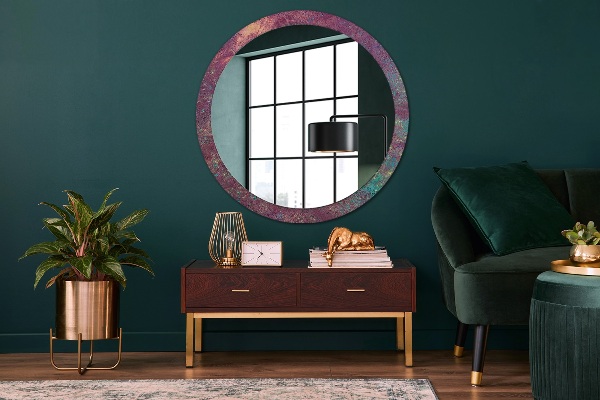 Kerek tükör díszítéssel A színek fesztiválja