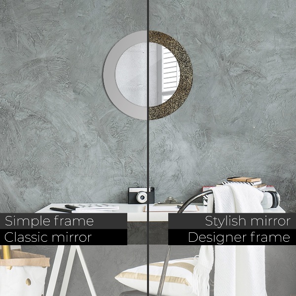 Kerek tükör fali dísz Arany díszek