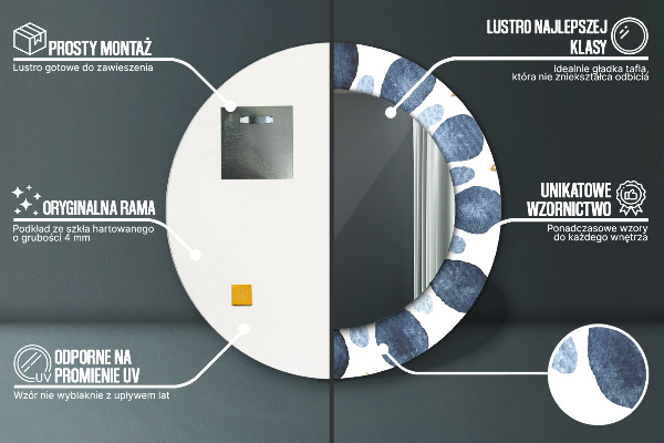 Kerek díszes tükör Hold mandala