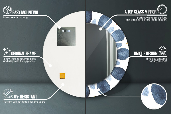 Kerek díszes tükör Hold mandala