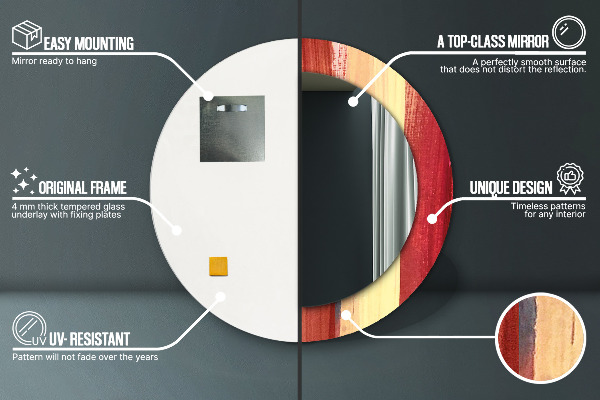 Kerek dísztükör Absztrakt kép