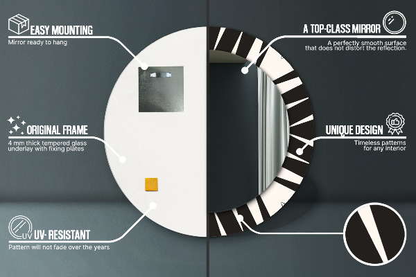 Kerek dísztükör Geometria absztrakció