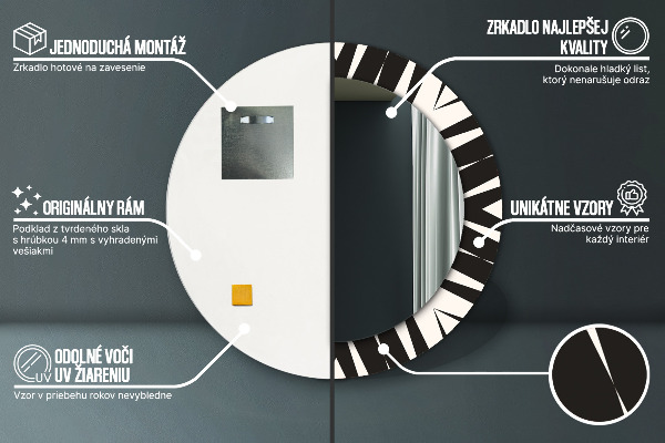 Kerek dísztükör Geometria absztrakció