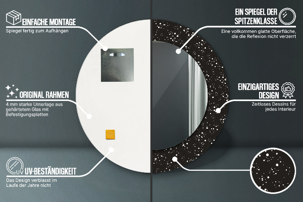 Kerek tükör díszítéssel Kaotikus pontok