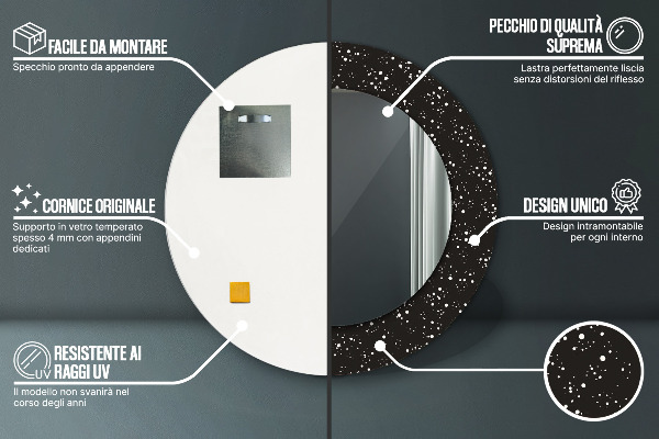 Kerek tükör díszítéssel Kaotikus pontok