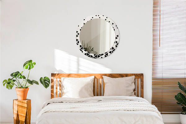 Kerek tükör díszítéssel Absztrakt geometriai