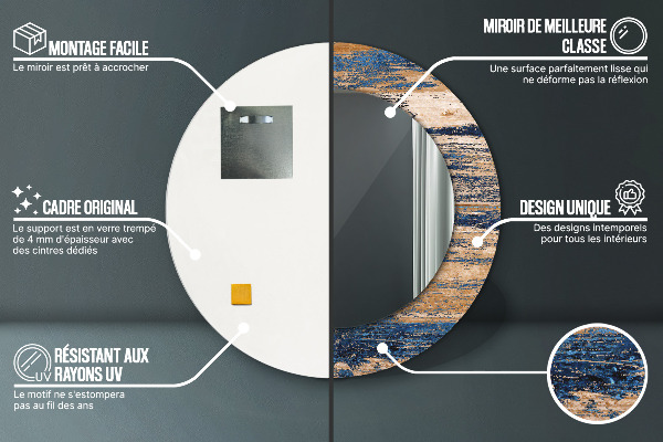 Kerek dísztükör Absztrakt fa