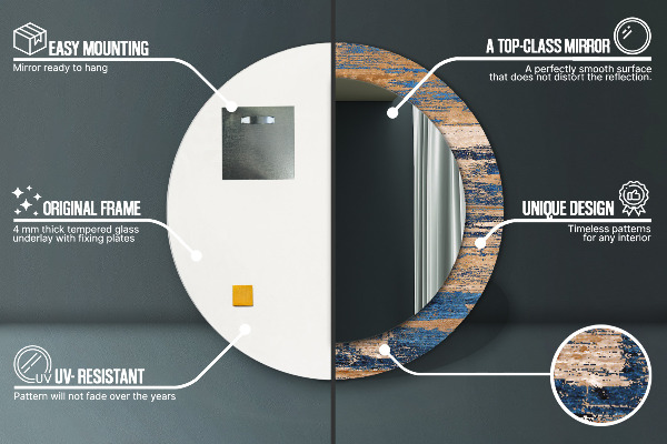 Kerek dísztükör Absztrakt fa