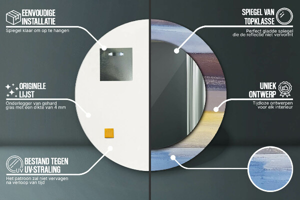 Kerek díszes tükör Absztrakt kép