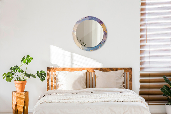 Kerek díszes tükör Márvány kő